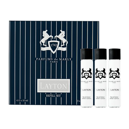 Parfums-de-Marly-Conjunto-Layton-Refil-Travel-Size-Eau-de-Parfum---Perfume-Unissex-3x10ml---3700578518187 Parfums-de-Marly-Conjunto-Layton-Refil-Travel-Size-Eau-de-Parfum---Perfume-Unissex-3x10ml---3700578518187